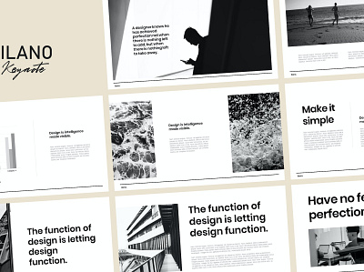Ilano Black and White Theme branding concept creative google slides keynote photography pitch deck portfolio powerpoint presentation product professional resume slides template theme