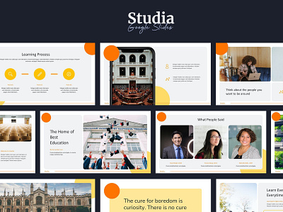 Studia Education business corporate creative diagram elegant fashion google slides keynote lookbook modern moodboard multipurpose pitch deck portfolio powerpoint presentation purpose simplicity slides template