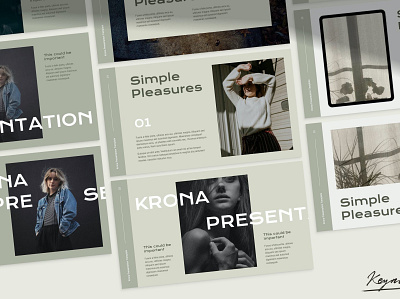 Krona - Fashion & Portfolio business corporate creative diagram elegant fashion google slides keynote lookbook modern moodboard multipurpose pitch deck portfolio powerpoint presentation purpose simplicity slides template