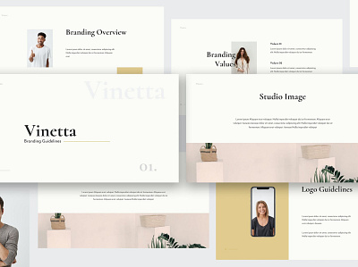 Vinetta Brand Guidelines branding business corporate creative diagram fashion google slides guidelines illustration keynote moodboard multipurpose pitch deck portfolio powerpoint presentation purpose simplicity slides template