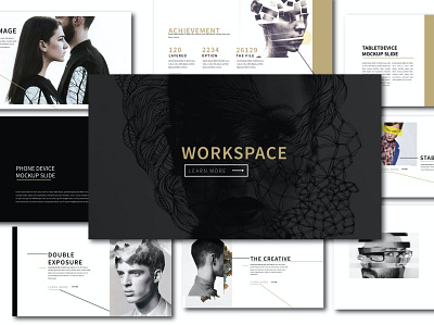 Workspace Clean branding business corporate creative diagram elegant fashion google slides keynote modern moodboard multipurpose pitch deck powerpoint presentation purpose simplicity slides template workspace