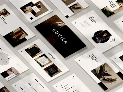 Kuvila abstract branding concept creative design events google google slides illustration keynote multipurpose pitch deck powerpoint presentation purpose shop slides template web development web maintance