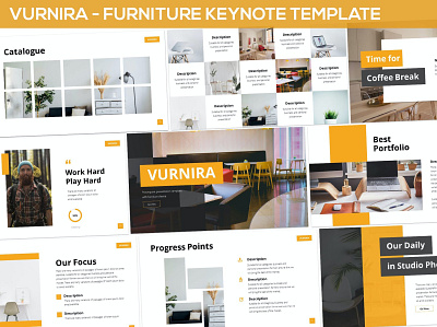 Vurnira - Furniture abstract branding concept creative design events furniture furniture keynote furniture template google slides graphic design illustration marketing multipurpose powerpoint purpose template slides vector web development web maintance