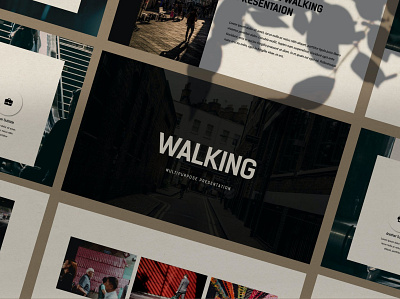 Walking abstract annual report branding concept creative design google google slides graphic design illustration keynote multipurpose pitch deck portfolio powerpoint purpose slides walking web development web maintance