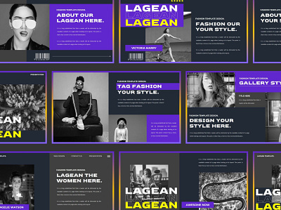 LAGEAN Template abstract annual annual report banner branding concept creative deck design google slides illustration keynote pitch pitch deck powerpoint presenattion report slides template vector