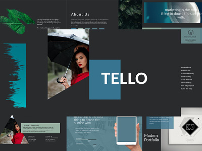 TELLO Template abstract annual annual report branding business concept creative design google slides graphic design illustration keynote modern pitch deck powerpoint report slides template ui vector
