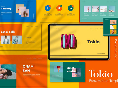 Tokio Presentation Template abstract branding clean concept creative design ecommerce elegant illustration mockup modern multipurpose pastel powerpoint presenattion presenattion template statistics vector web development web maintance