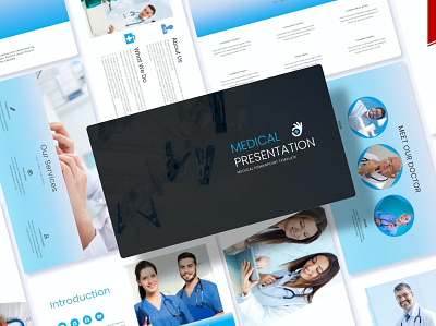 Medical Presentation abstract branding cardiology concept creative deck design google slides heart illustration medical medication nurse pharmacy pitch pitch deck powerpoint presentation treatment vector