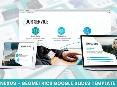 Nexus - Geometrics Template abstract branding concept creative design documentation geometric google google slides graphic design illustration keynote pitch deck powerpoint presentation services slides template ui vector