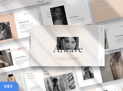 Alwave - Minimal Presentation Template abstract agency annual annual report branding business concept creative design google google slides illustration minimal minimal presentation modern multipurpose powerpoint presentation template report slides