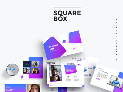 SquareBox - Keynote Template abstract box branding concept creative design gradient illustration infographic keynote keynote template minimal modern modern template powerpoint professional squarebox template unique vector