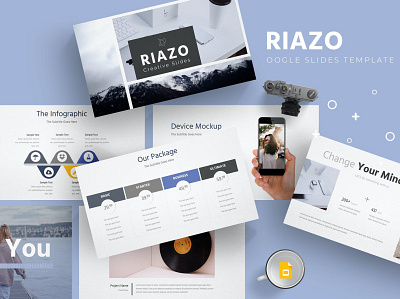 Riazo - Google Slide Template abstract branding concept creative deck design fresh global gogole slides google illustration infographic modern pitch pitch deck powerpoint slides template ui vector