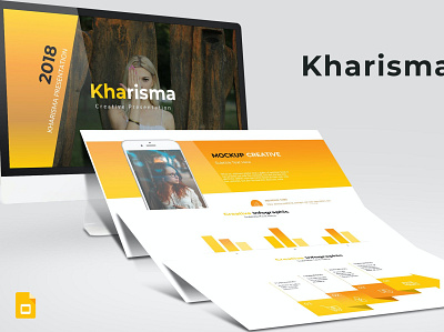 Kharisma - Google Slide Template abstract branding communication concept creative deck design global google google slides googleslides illustration pitch pitch deck powerpoint professional slides theme ui vector