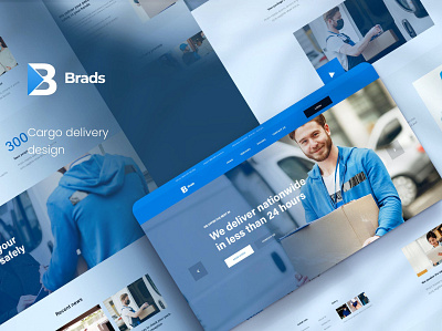 Brads Cargo XD Template agency brads cargo branding business cargo companies concept creative delivery design home home page company homepages illustration logo modern page psd template vector