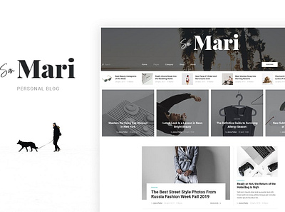 San Mari - Blog PSD Template abstract agency app landing blog blog psd blogger branding concept corporate creative design illustration instagram kinetic magazine psd page psd product psd template ui vector