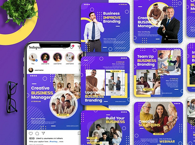 Cerco - Webinar Instagram Post Template agency branding concept creative design igpost illustration instagram instagram post office organization pitchdeck portfolio post template staff ui vector web webapp webinar