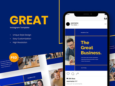 Great Business Instagram Post Template