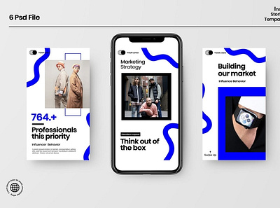 Drian - Stories Instagram Template abstract branding business colorful company concept creative design illustration instagram template pitchdeck post post template stories stories instagram ui ux vector web development web maintance