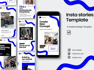Drian - Stories Instagram Template abstract branding business colorful company concept creative design graphic design illustration instagram template pitchdeck post stories stories instagram stories template template template stories ui ux
