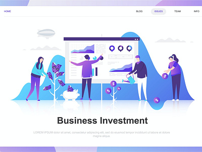 Business Investment Flat Concept