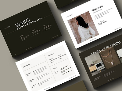 Wako Portfolio Template abstract branding brochure concept corporate creative design google slides graphic design illustration keynote multipurpose multipurpose template photography pitch deck powerpoint ui web design web development website