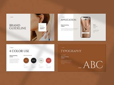 Brand Guideline Template agency brand branding business company corporate creative design designposter digital googleslide guideline illustration organization powerpoint pptx presentation project startup studio