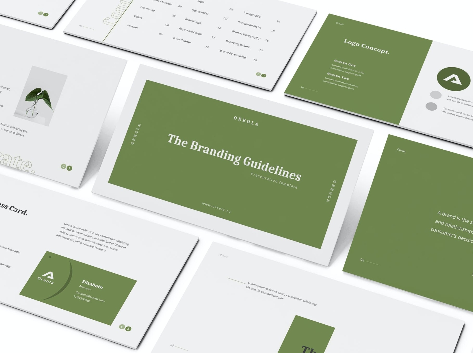 Oreola Branding Guidelines Keynote Template by SlideMaster on Dribbble