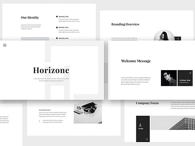 Horizone Branding Guidelines Google Slides brand identity branding branding guidelines brochure corporate creative design google slides guidelines illustration keynote multipurpose multipurpose template pitch deck powerpoint presentation presentation template web design web development website