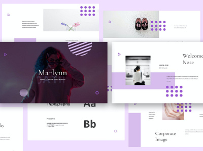 Marlynn - Branding Guidelines Keynote brand identity branding branding guidelines brochure corporate creative design google slides guidelines illustration keynote multipurpose multipurpose template pitch deck powerpoint presentation presentation template web design web development website