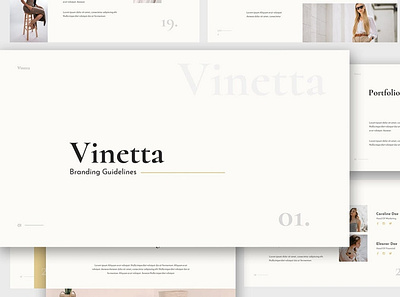 Vinetta Brand Guidelines Template brand identity branding branding guidelines brochure corporate creative design google slides guidelines illustration keynote multipurpose multipurpose template pitch deck powerpoint presentation presentation template web design web development website