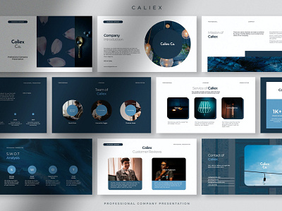 Caliex - Elegant Professional Company Presentation brand guideline brand identity branding brochure corporate creative design google slides guideline illustration keynote multipurpose multipurpose template pitch deck powerpoint presentation presentation template web design web development website