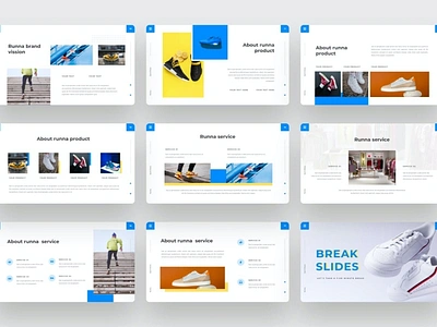 Runna - Shoes & Sneakers PowerPoint Template brand identity branding brochure corporate creative design google slides illustration keynote multipurpose multipurpose template pitch deck powerpoint presentation presentation template shoes sneakers web design web development website