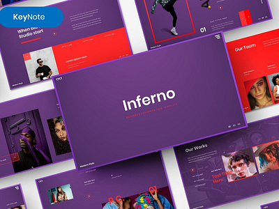 Inferno – Business Keynote Template brand identity branding brochure business business keynote corporate design google slides keynote keynote template multipurpose multipurpose template photography pitch deck presentation presentation template startup web design web development website