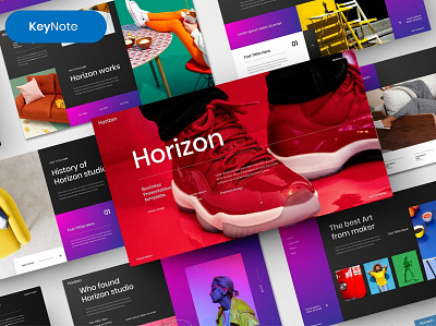 Horizon – Business Keynote Template abstract brand identity branding business keynote concept corporate creative design google slides horizon illustration keynote template multipurpose multipurpose template powerpoint presentation presentation template startup web design web development