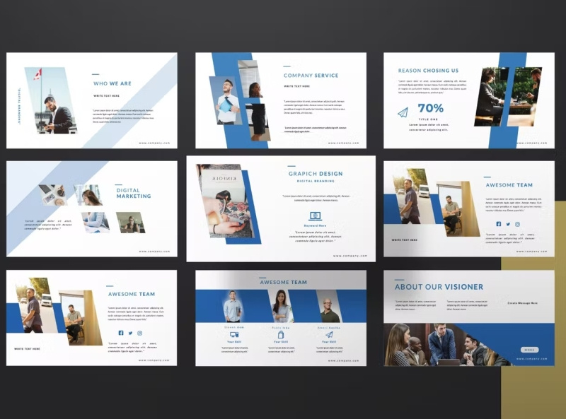 Free Company Presentation Template by SlideMaster on Dribbble