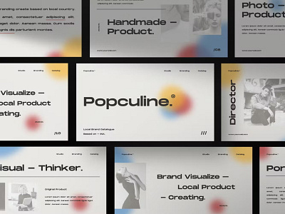 Free Popculine - Lookbook Fashion Google Slide abstract branding concept corporate creative creative template design fashion google slide graphic design illustration layout lookbook lookbook fashion motion graphics placeholder powerpoint ui unique portfolio vector