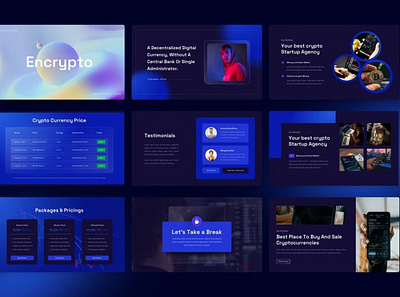 Encrypto - Cryptocurrency & Bitcoin Keynote abstract bitcoin bitcoin keynote branding concept creative cryptocurrency design encrypto exchange financial finnace graphic design illustration motion graphics payment powerpoint stock ui virtual