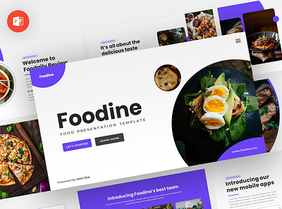 Foodine - Food Powerpoint Template annual business clean corporate creative download google slides keynote pitch pitch deck powerpoint powerpoint template pptx presentation presentation template project report slidemaster slides template