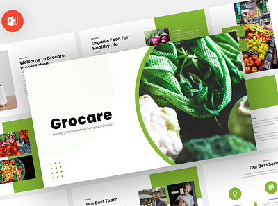 Grocare - Grocery Powerpoint Template annual business clean corporate creative download google slides keynote pitch pitch deck powerpoint powerpoint template pptx presentation presentation template project report slidemaster slides template