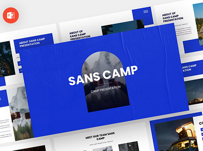 Sans Camp - Camp Powerpoint Template annual branding clean concept corporate download google slides keynote pitch pitch deck powerpoint powerpoint template pptx presentation presentation template report slidemaster slides template web