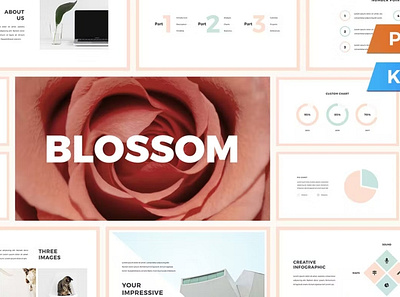 Blossom Presentation Template annual business clean corporate download google slides keynote pitch pitch deck powerpoint powerpoint template pptx presentation presentation template project report slidemaster slides template web