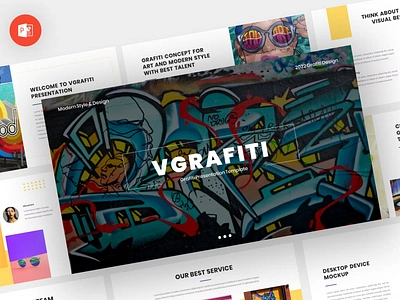 Vgrafiti - Grafitti Powerpoint Template annual business clean corporate download google slides keynote pitch pitch deck powerpoint powerpoint template pptx presentation presentation template project report slidemaster slides template web