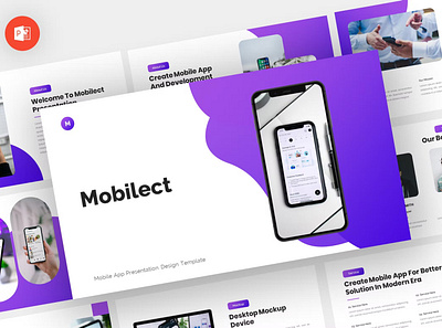 Mobilect - Mobile App Powerpoint Template annual business clean corporate download google slides keynote pitch pitch deck powerpoint powerpoint template pptx presentation presentation template project report slidemaster slides template web