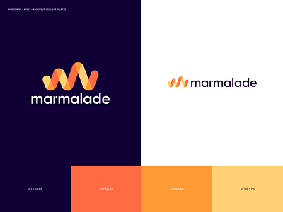 Marmalade logos and brand colours branding design logo logo design typography