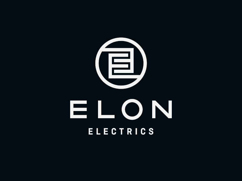 Elon Electrics branding gif logo logo design