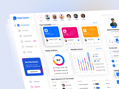 Learning Dashboard✨ - Light Mode 3d animation app course dashboard design e learning education app graphic design interface learn lightmode logo minimalist motion graphics online learning student ui university ux