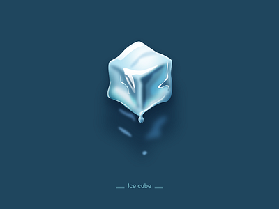 Ice cube/拟物冰块 design icon logo ui ux