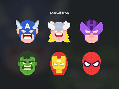 漫威图标/Marvel Icon design icon illustration logo ux