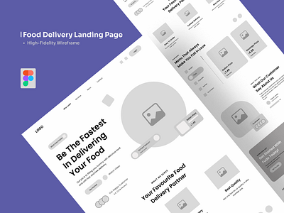 High-Fidelity Wireframe For Food Delivery Website
