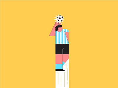 World Cup Moments #1 debut flat design football moments numbers shapes vector illustration world cup